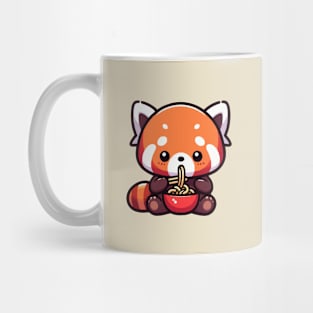 cute baby red panda noodle Mug